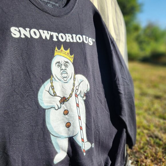 ⛄Snowtorious Ugly Christmas Sweater Holiday Hip Hop XL -BLACK - Picture 1 of 5